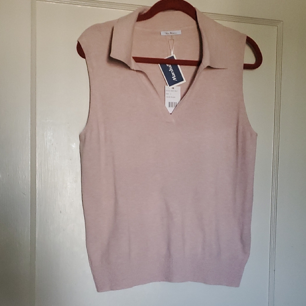 Blush Sleeveless Knit Top